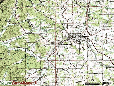 Jonesboro topographic map
