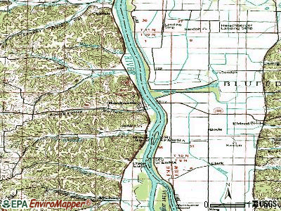 Kampsville topographic map