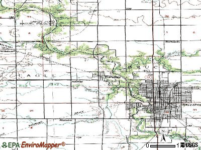 Kangley topographic map