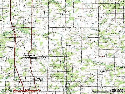 Kell topographic map