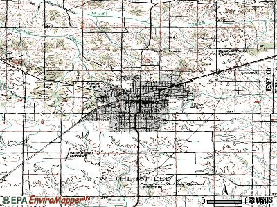 Kewanee topographic map