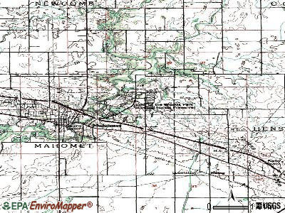 Lake of the Woods topographic map