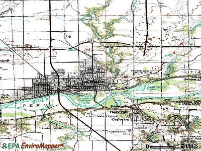 La Salle topographic map