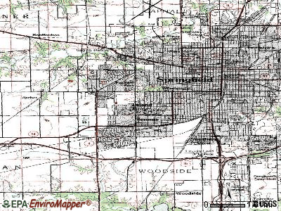 Leland Grove topographic map