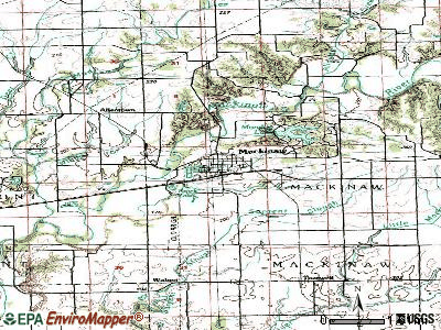 Mackinaw topographic map