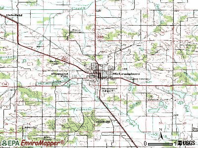 McLeansboro topographic map