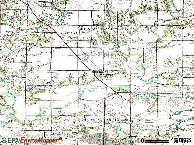 Maquon topographic map
