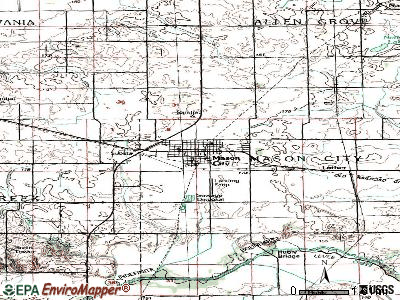 Mason City topographic map