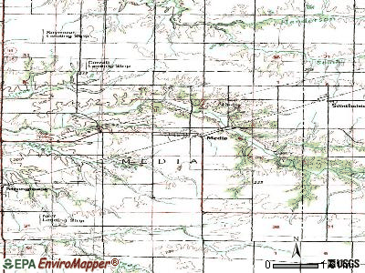 Media topographic map