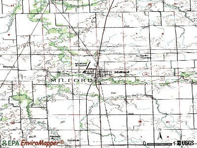 Milford topographic map