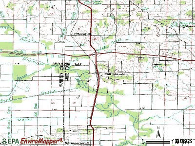Mill Shoals topographic map