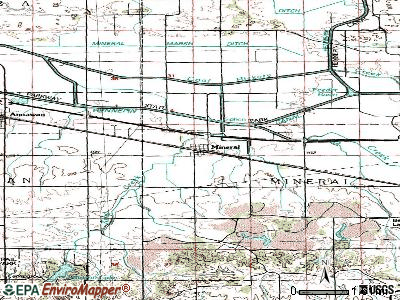Mineral topographic map