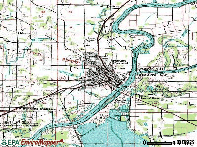 Mount Carmel topographic map