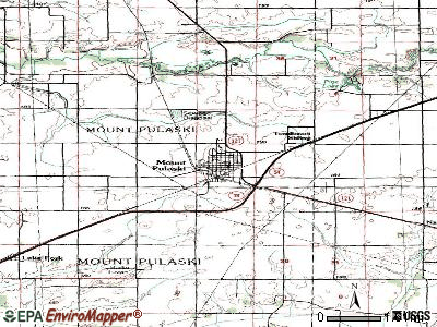 Mount Pulaski topographic map