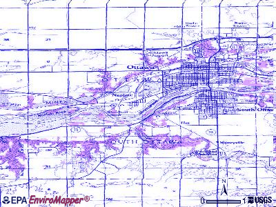 Naplate topographic map