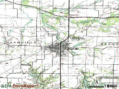 Nashville topographic map