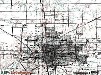 Normal topographic map