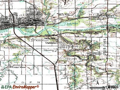 Oglesby topographic map