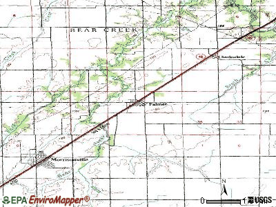 Palmer topographic map