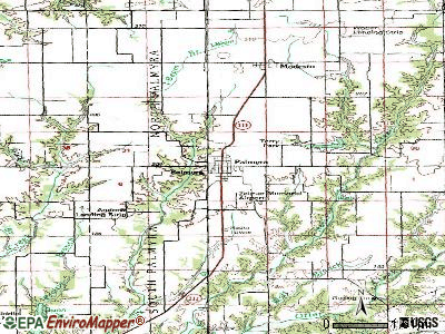 Palmyra topographic map