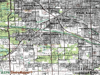 Palos Heights topographic map