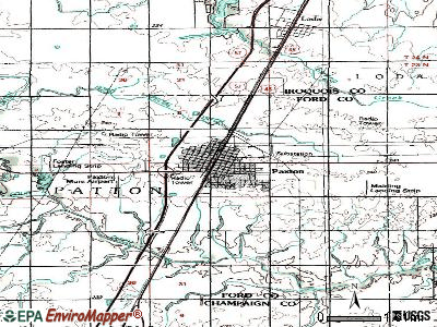 Paxton topographic map