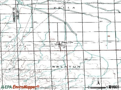 Piper City topographic map