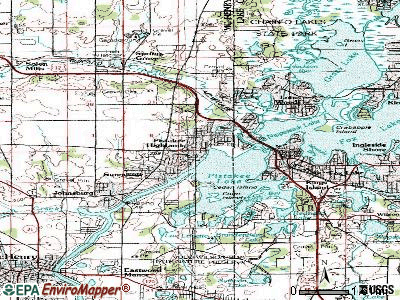 Pistakee Highlands topographic map