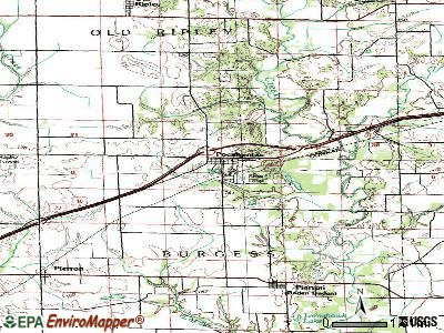 Pocahontas topographic map