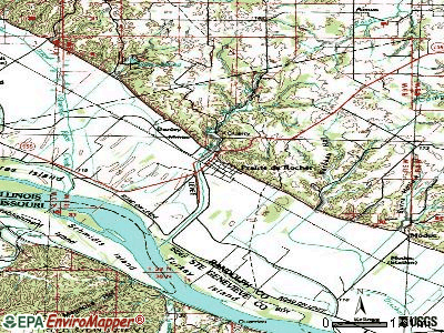 Prairie du Rocher topographic map