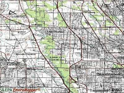 Riverwoods topographic map