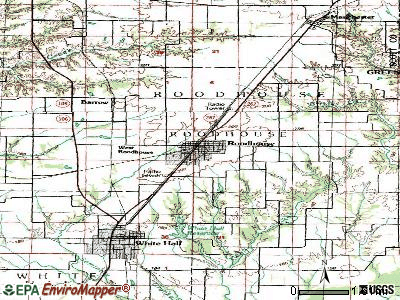 Roodhouse topographic map