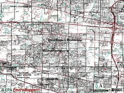 Schaumburg topographic map