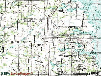 Shelbyville topographic map