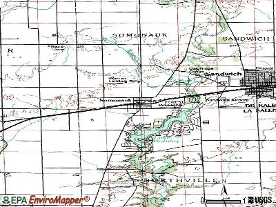 Somonauk topographic map