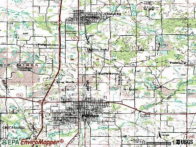 Spillertown topographic map