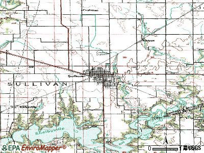 Swansea topographic map
