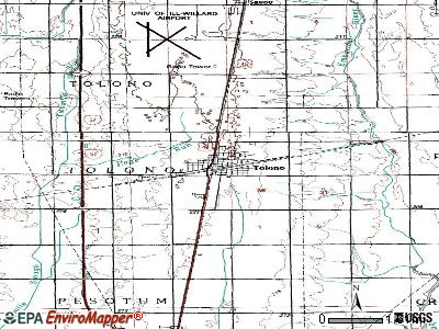 Tolono topographic map