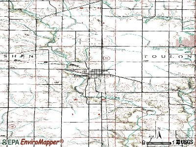 Toulon topographic map