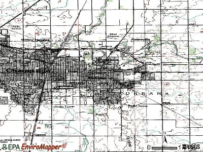 Urbana topographic map