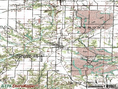 Vermont topographic map
