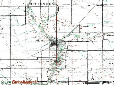 Villa Grove topographic map