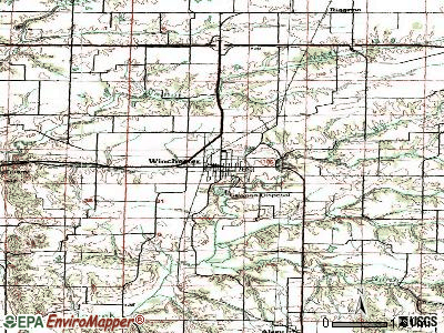 Winchester topographic map