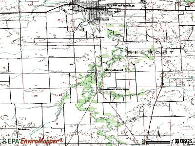 Woodland topographic map