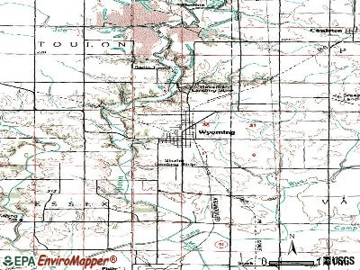 Wyoming topographic map