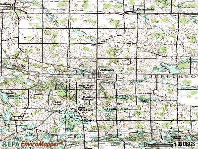 Albion topographic map