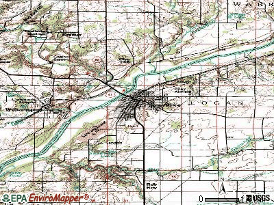 Attica topographic map