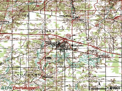 Batesville topographic map
