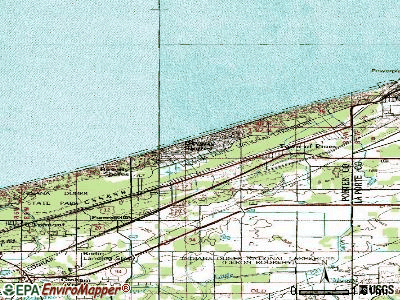 Beverly Shores topographic map