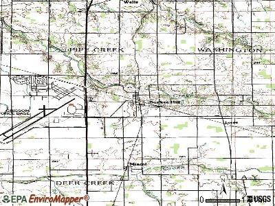 Bunker Hill topographic map